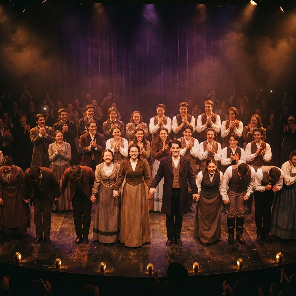 The full company at curtain call